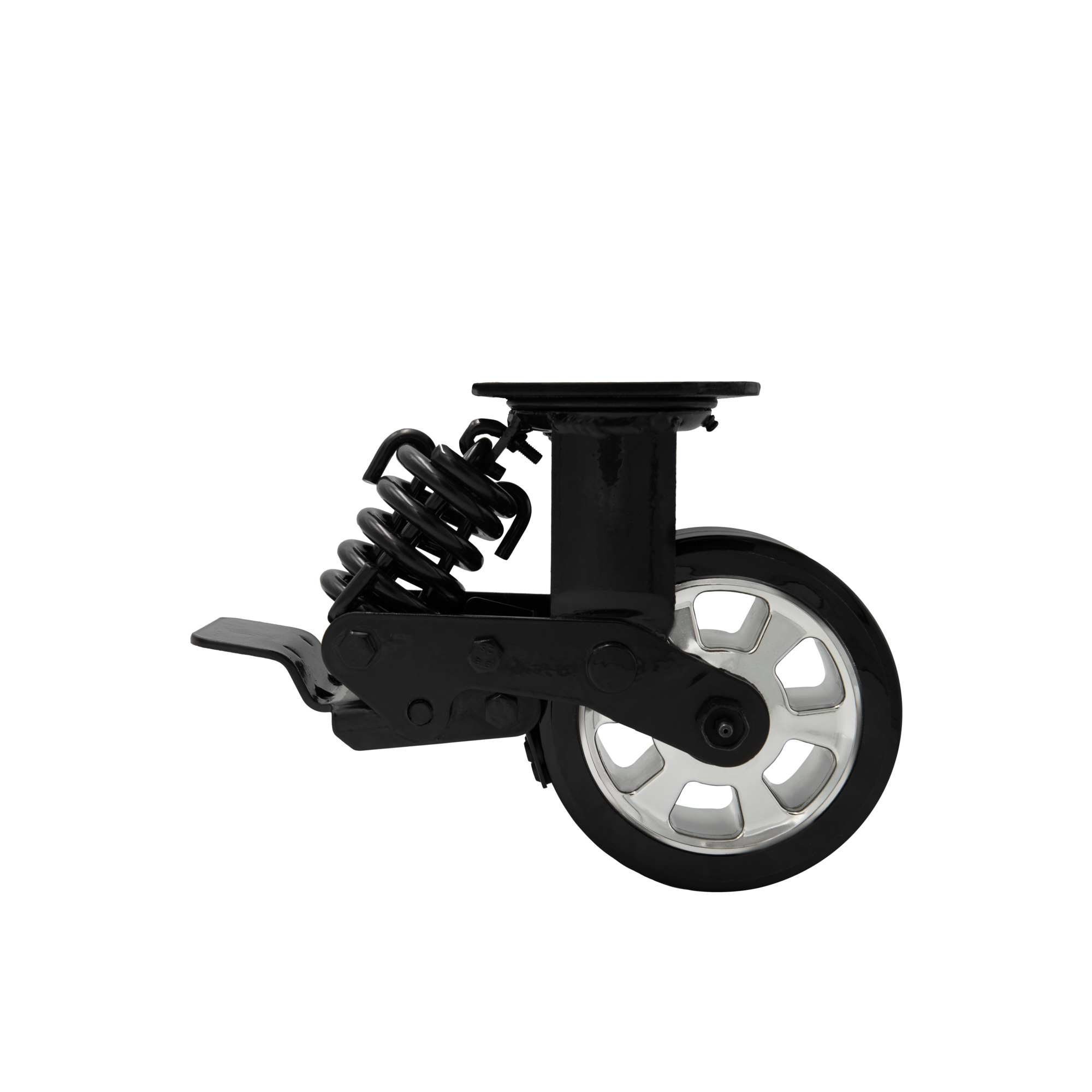 Extreme Tools Spring-Loaded Caster Upgrade - 6in. x 2in., Set of 6, 1200-Lb. Capacity per Caster, Model# PROCASTER6